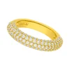 Silber Ring, PAVE, Gelbgold, Gr.52-LEAF Clearance