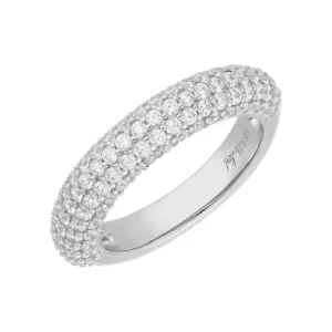 Silber Ring, PAVE, Gr.52-LEAF Best