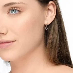 Single Creole CLOVER/Zirkonia, 18 K Rosegold vergoldet-LEAF Online
