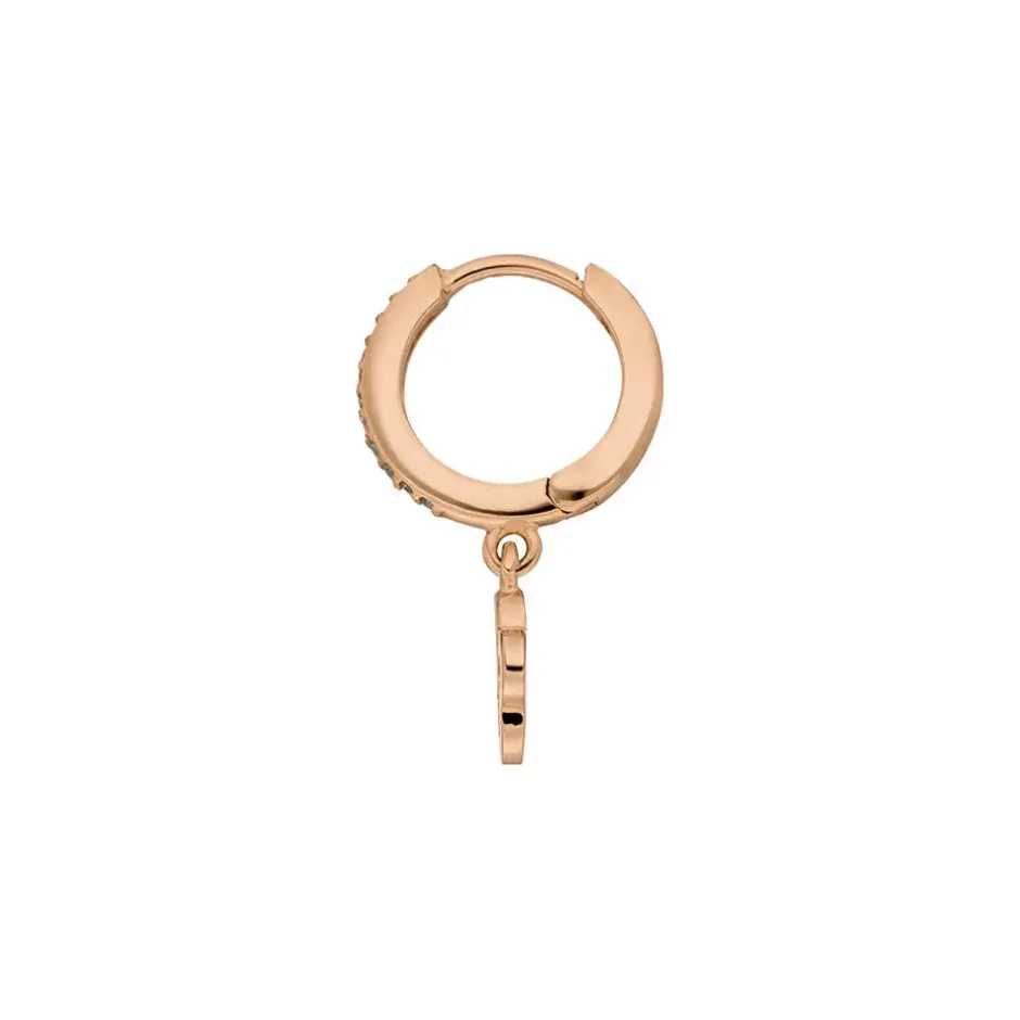 single_creole_cloverzirko_2-2.webp Single Creole CLOVER/Zirkonia, 18 K Rosegold vergoldet-LEAF Online