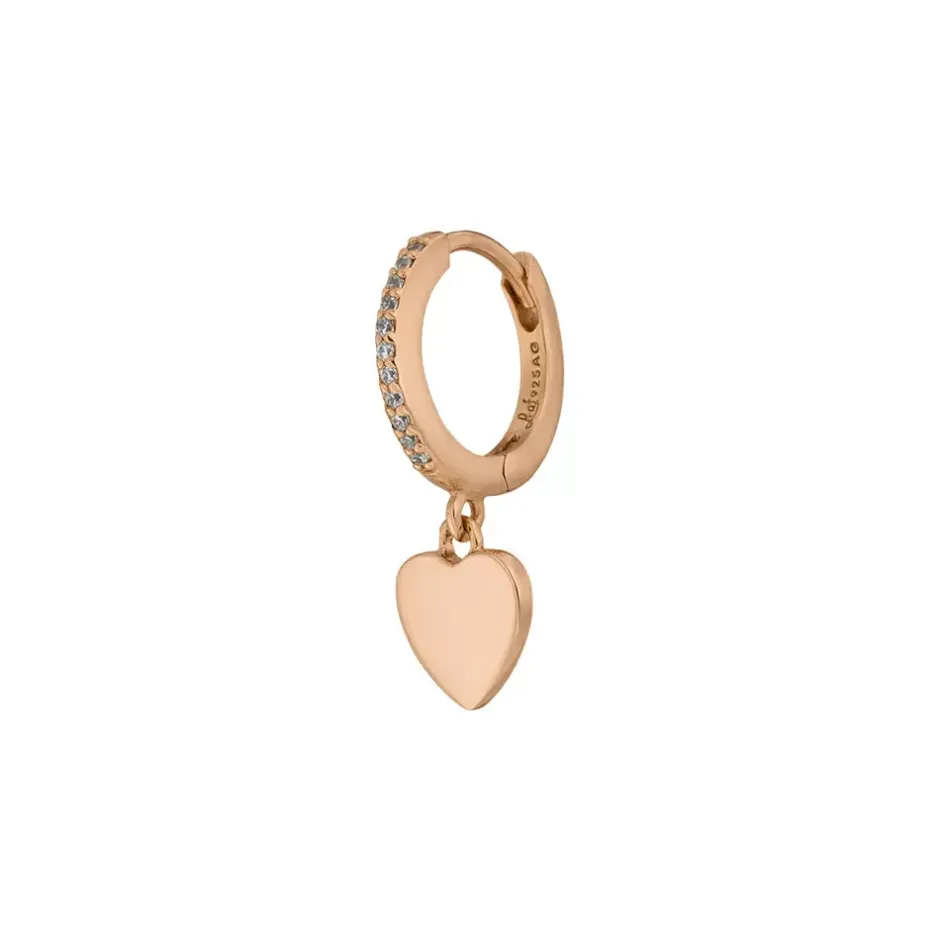 single_creole_heartzirkon_0-2.webp Single Creole HEART/Zirkonia, 18 K Rosegold vergoldet-LEAF Clearance