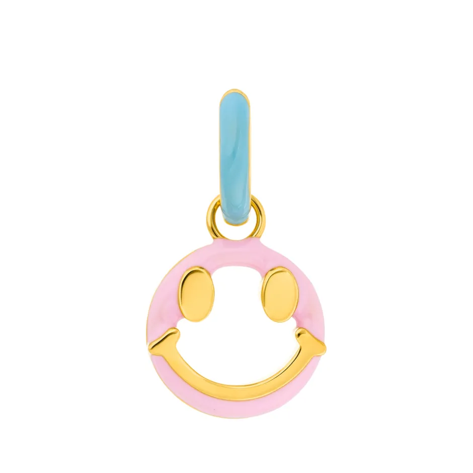 single_creole_joy_emoji___0.webp Single Creole "Joy" EMOJI, 18 K Gelbgold vergoldet-LEAF New