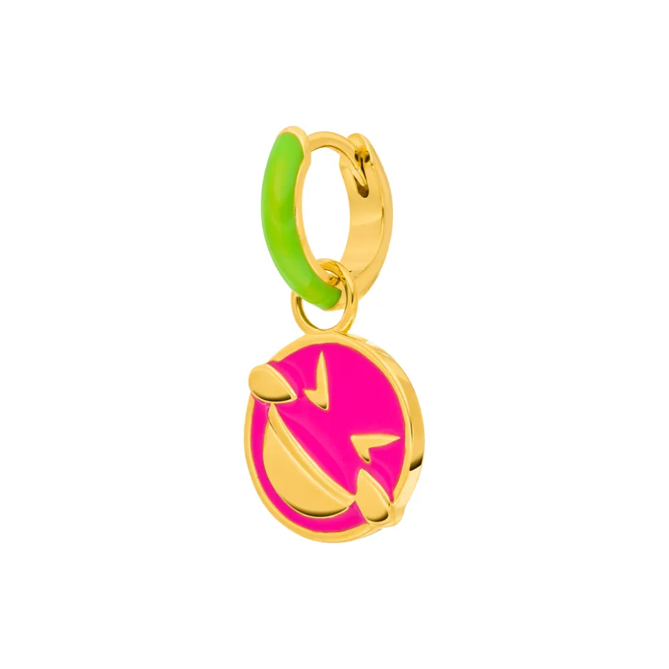 single_creole_lol_emoji___1.webp Single Creole "LOL" EMOJI, 18 K Gelbgold vergoldet-LEAF Online