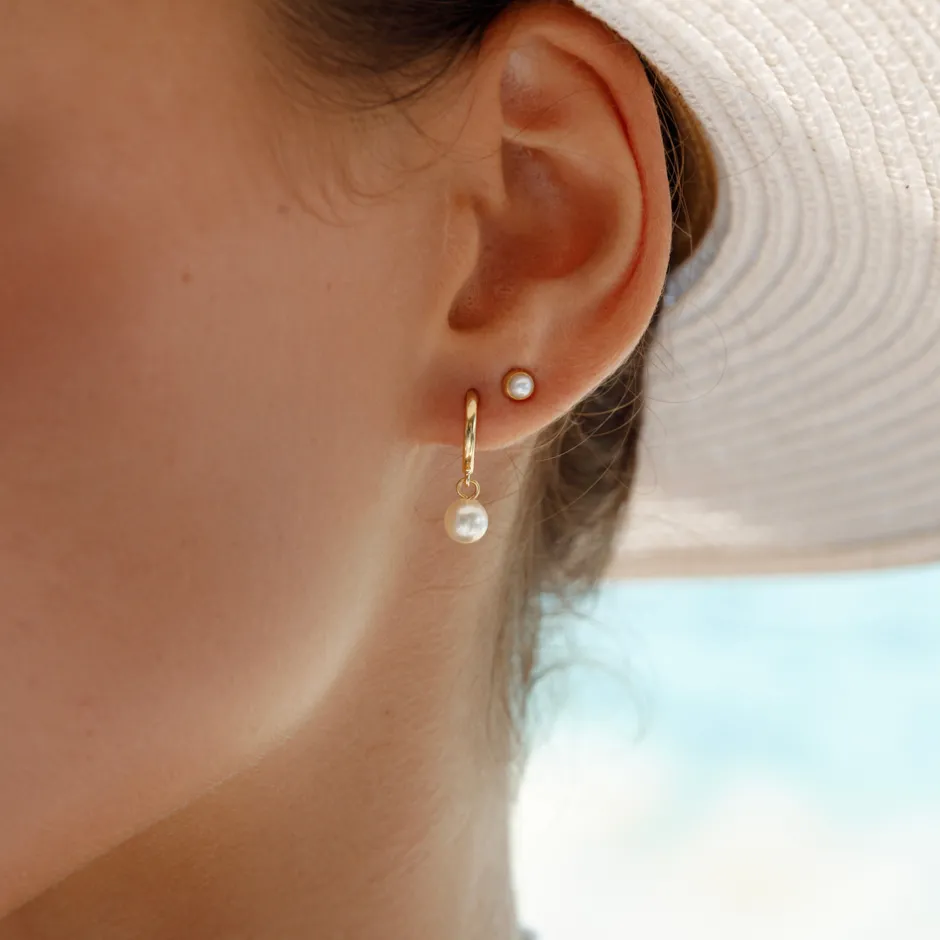 single_creole_pearl__k_ge_4.webp Single Creole PEARL, 18 K Gelbgold vergoldet-LEAF Hot