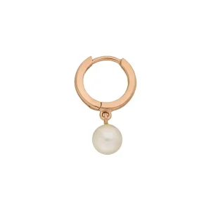 Single Creole PEARL, 18 K Rosegold vergoldet-LEAF Discount