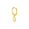 Single Creole PLATELET, 18 K Gelbgold vergoldet-LEAF Hot