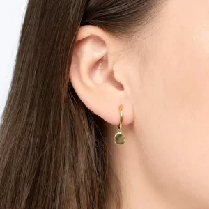 Single Creole PLATELET, 18 K Gelbgold vergoldet-LEAF Hot