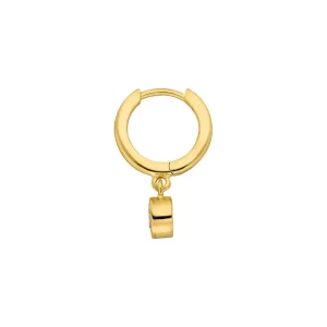 Single Creole PURE, 18 K Gelbgold vergoldet-LEAF Best