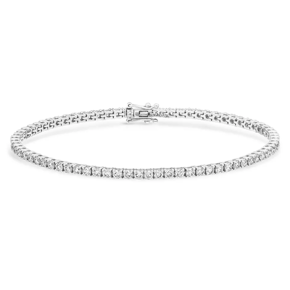 tennisarmband_mit_diamant_0-2.webp Tennisarmband mit Diamanten, 18 Karat Weißgold, 3.42ct, 17.0cm-LEAF New