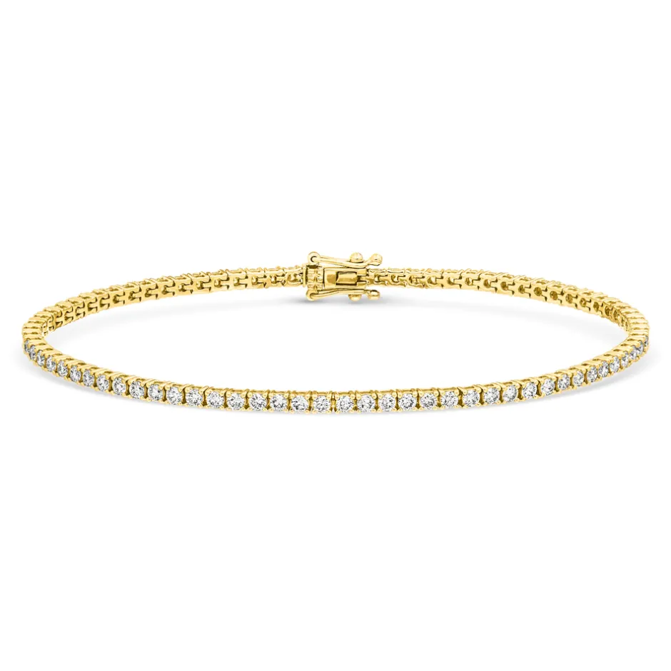 tennisarmband_mit_diamant_0.webp Tennisarmband mit Diamanten, 18 Karat Gelbgold, 1.99ct-LEAF Fashion