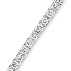Tennisarmband mit Diamanten, 18 Karat Weißgold, 3.42ct, 17.0cm-LEAF New