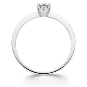 Verlobungsring Classic Solitair 0,14ct, 14 Karat Weißgold-LEAF Clearance