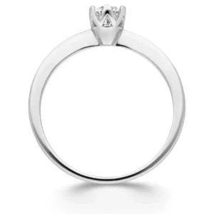Verlobungsring Classic Solitair 0,25ct, 14 Karat Weißgold-LEAF Fashion