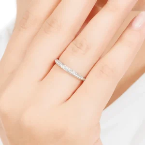 Verlobungsring DAZZLE mit Diamanten, 14 Karat Weißgold-LEAF Online