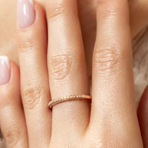 Verlobungsring DAZZLE mit Diamanten, 14 Karat Rosegold-LEAF Sale