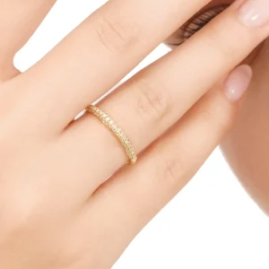 Verlobungsring DAZZLE mit Diamanten, 14 Karat Gelbgold-LEAF New