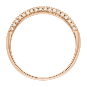 Verlobungsring DAZZLE mit Diamanten, 14 Karat Rosegold-LEAF Sale
