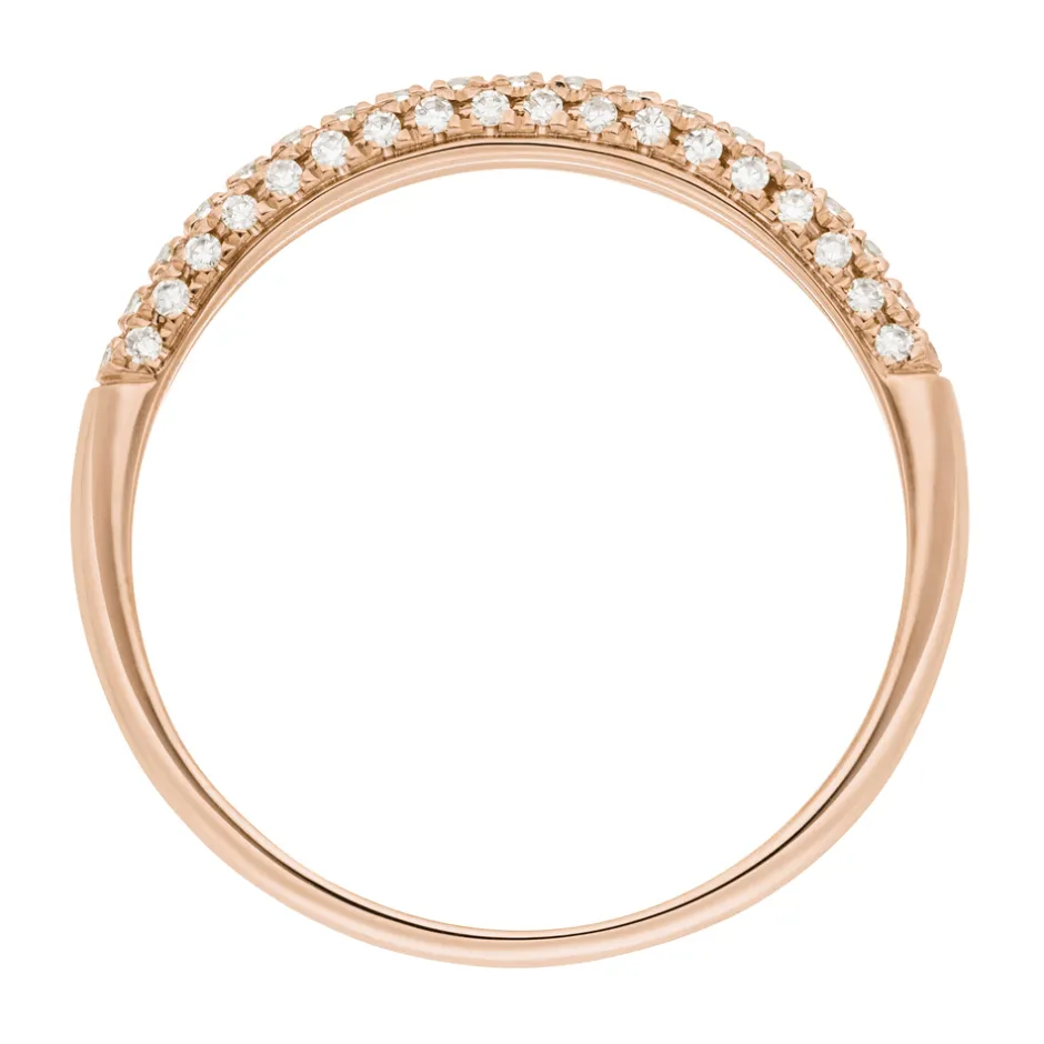 verlobungsring_dazzle_mit_4-2.webp Verlobungsring DAZZLE mit Diamanten, 14 Karat Rosegold-LEAF Sale