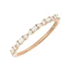 Verlobungsring mit Baguette Diamanten, 14 Karat Rosegold-LEAF Fashion