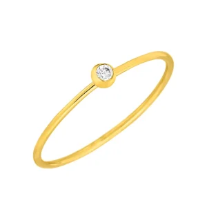 Verlobungsring MY FIRST DIAMOND, 14 Karat Gelbgold-LEAF Hot