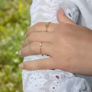 Verlobungsring MY FIRST DIAMOND, 14 Karat Gelbgold-LEAF Hot