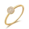 Verlobungsring Pave in 18 Karat Gelbgold mit Diamanten-LEAF Discount