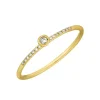 Verlobungsring Petite, White Diamond, 14 Karat Gelbgold-LEAF Outlet