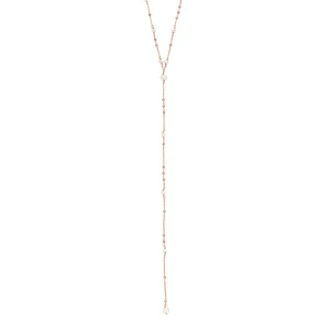Y-Halskette Flying Pearls, 18 Karat Rosegold vergoldet-LEAF Outlet
